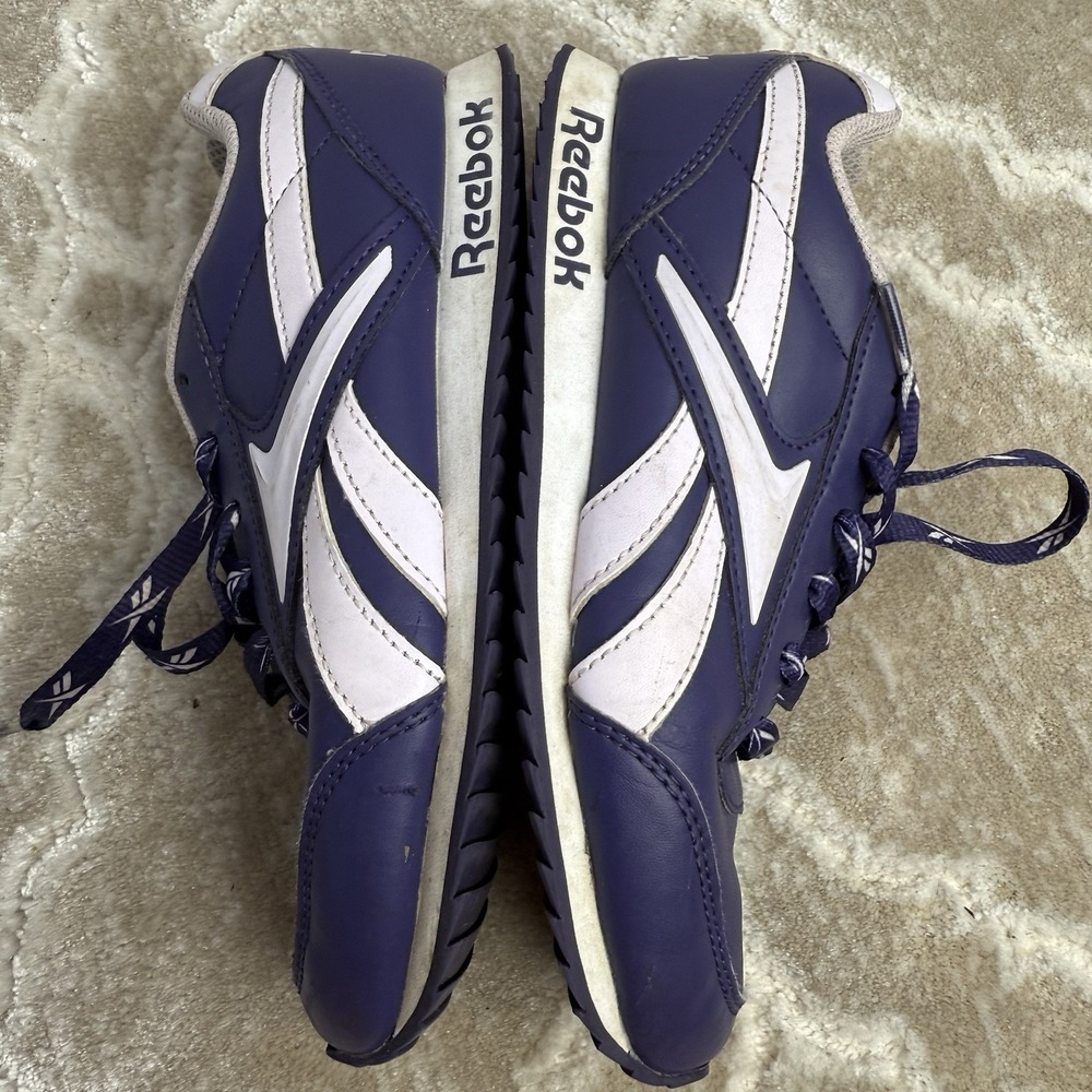 Reebok Royal Classic Jogger‎ 3 Youth Size 3 Purple White Retro Sneakers Shoes